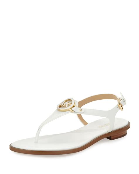 michael kors schuhe silber weiss|Michael Kors leather sandals.